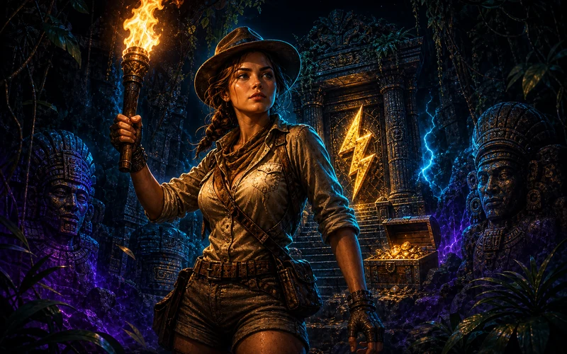 Tomb Raider, slot Microgaming, ikon game